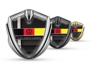 VW Emblem Silicon Badge Tuning Style Shiny Top